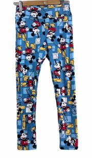 LuLaRoe Baby Blue Mickey Mouse Leggings