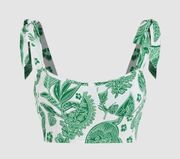 🆕 Cider Boho Tropical & Animal Tie Shoulder Tank Top in Green 🌴