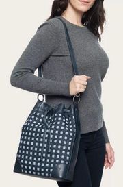 NWT FRYE Melissa Denim Drawstring Hobo Bucket Bag