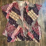 Anthropologie Elizabeth Gillet patchwork printed duster One Size BNWT