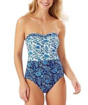 Tommy Bahama New.  blue swimsuit.  Size 8. MSRP $159