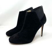 black suede heel booties, made in Italy, size 39.5