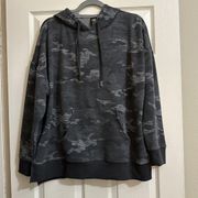 Women’s Camo Grey Camouflage Sweatshirt Hoodie By Athletic Works Size XL (16-18)