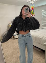 Black Corduroy Cropped Jacket