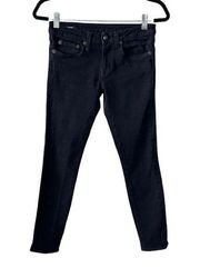 R13 Alison Crop Jeans in Black Rinse