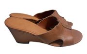 VNTG Heddie Slip on Wedge Block Heel Sandals. Brown. Sz. 8.5