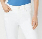 Ann Taylor Petite Sculpting Pocket Mid Rise Skinny Jeans in White Size 4P - NWT!
