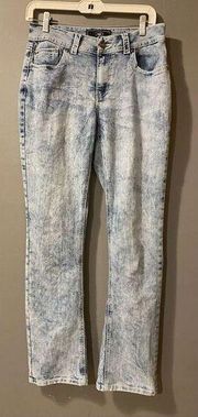 Cato High Rise Acid Wash Straight Jeans Size 8