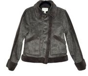 Anthropologie Women's Marrakech Fleece‎ Lined Gray Full Zip Jacket Sz XS