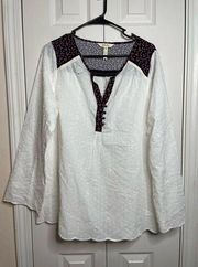 Matilda Jane Womens White Floral Blouse Size XL