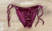 Topshop Velvet Bikini in Wine Red