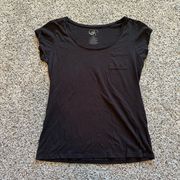 OP scoop neck black tee