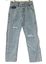 Adika Slit High Waisted Denim Jeans