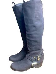 7 For All ManKind Brown Suede Riding Boot Knee‎ High Size 9M