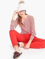 J.Crew  Dreamy Red Stripe Top