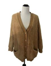 T Tahari oversized sweater cardigan eyelashes size S