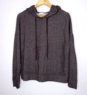 NWT Everleigh Brown Marled Hoodie Pullover Sweatshirt Soft Comfy  Medium
