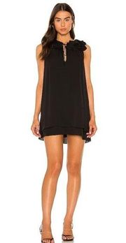 | Black Crepe Shift Dress Size Medium