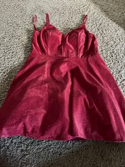 Red Sparkly Mini Dress