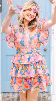 Brightly Colored Floral Romper