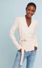 Ett:twa Harriet V-Neck Long Sleeve Wrap Sweater Light Pink