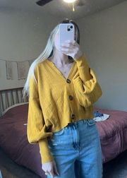 Gold/yellow cropped sweater