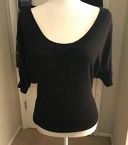 Wet seal black quarter sleeve top