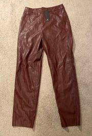 Maroon Leather Pants