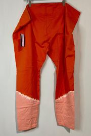 Women’s Casual Tie Dye Leggings Orange Size 4X NWT