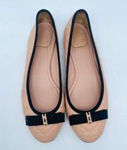 Christian Dior Blush Pink Quilted Cannage Leather My Dior Ballet Flats EU 37.5