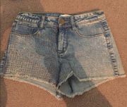 studded jean shorts high waisted