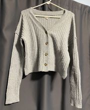 Gray Cardigan Sweater