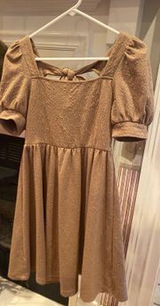 Brown Bow Dress