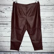 ASOS  Curve NWT Size 20 Purple Pleated Cuffed Leg Faux Leather Pants