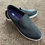 Black Leather Slip-on Shoes