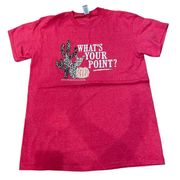 Southern Couture Women's M Graphic Tee S/S What’s Your Point? Cactus Shirt Red