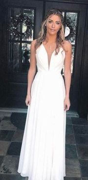 Faviana White Prom Dress