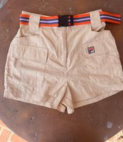 cargo nylon shorts with belt