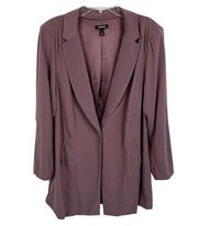 2 Lilac One Button Long Line Blazer Jacket Women’s 2X