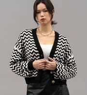 SAMANTHA CHEVRON CARDIGAN