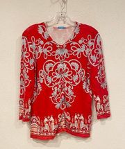 Rope Folk Art Horse Cardigan Size Small EUC