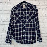 Fossil Cotton Button Down Plaid Flannel Shirt