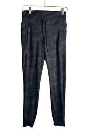 Spyder Active High Waisted Jogger Leggings Women's S Black Camo Stretch