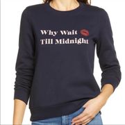 1901 Why Wait Graphic Sweatshirt navy sweater