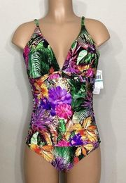 New. JANTZEN  tropical swimsuit. Size 16