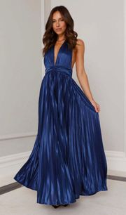 Shimmering Pleated Maxi Dress