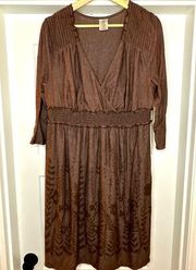 GUC brown just my size v neck dress size 1X