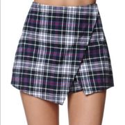 Plaid Envelope Skort