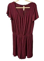 GAP BURGUNDY JERSEY KNIT ROMPER