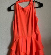 Freeway Halter Neck Peplum Waist Romper